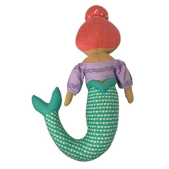 Pillowfort Mermaid Doll Green Tail Purple Top Soft Plush Kids Toy 17 in - Picture 3 of 4